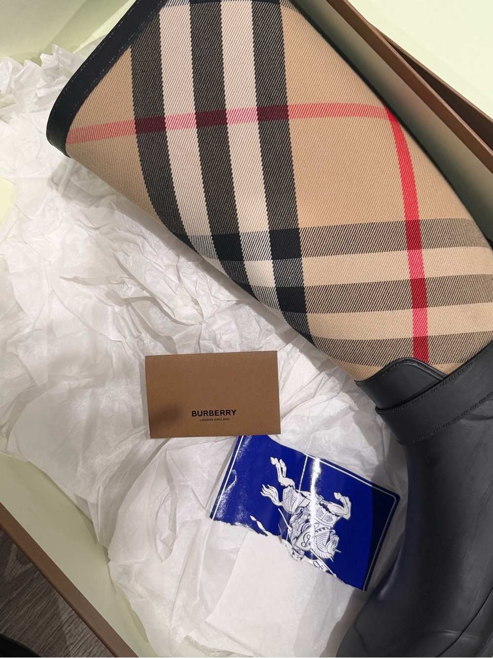 Authentic Burberry Knee-High Rain Boots size 8 - Picture 5 of 5